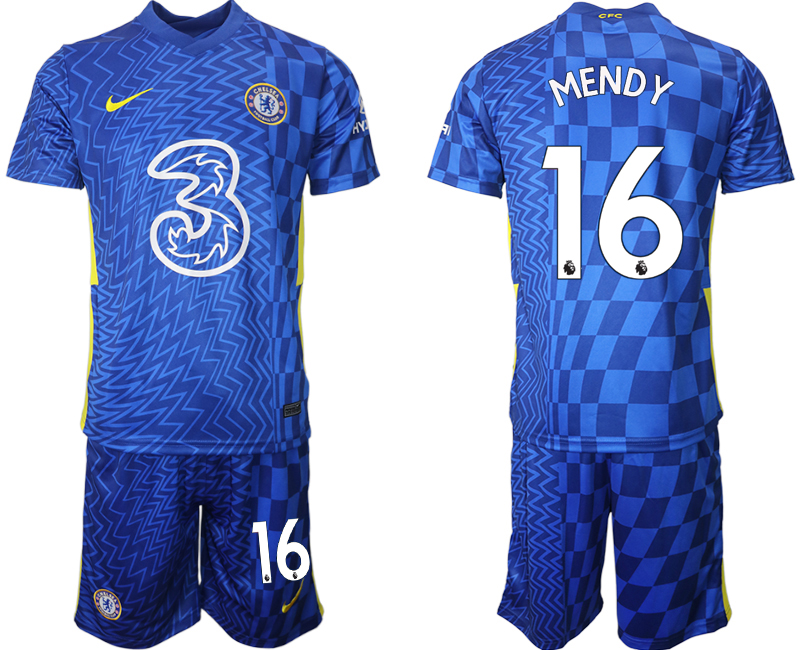 Men 2021-2022 Club Chelsea FC home blue #16 Nike Soccer Jerseys